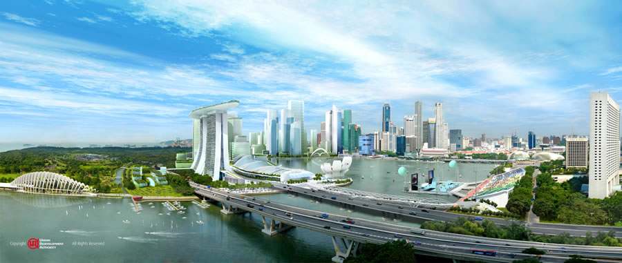 GIS سه بعدی شهر سنگاپور